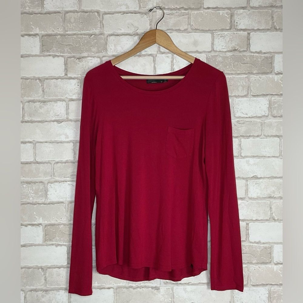 Prana Long Sleeve Crewneck Blouse Size M